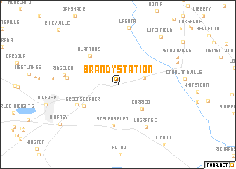 map of Brandy Station