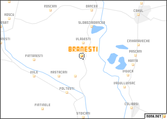 map of Brăneşti