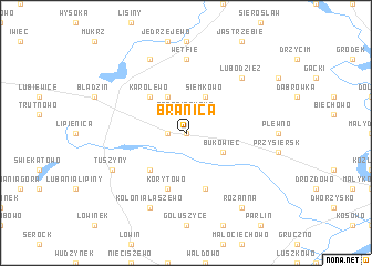 map of Branica