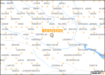 map of Braniškov