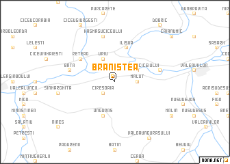 map of Braniştea