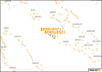 map of Branješci