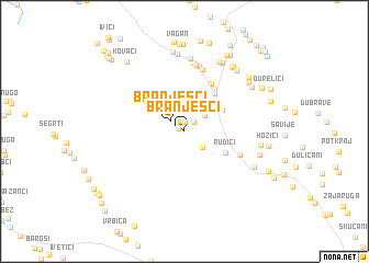 map of Branješci