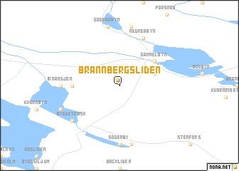 map of Brännbergsliden