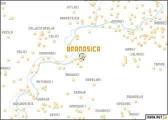 map of Branošica