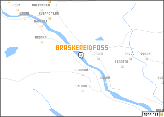 map of Braskereidfoss