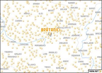 map of Bratanići