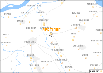 map of Bratinac