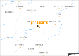 map of Bratskoye