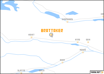 map of Brattåker