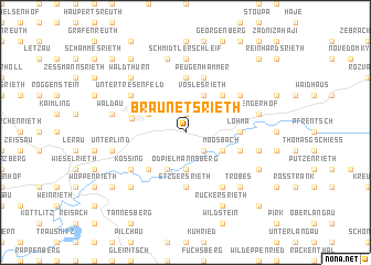 map of Braunetsrieth