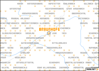 map of Braunhöfe