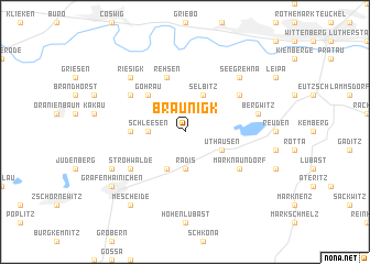 map of Bräunigk
