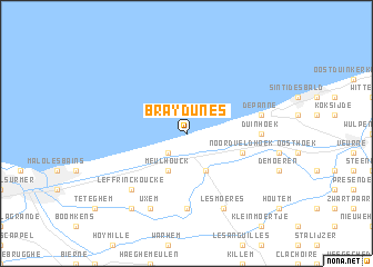 map of Bray-Dunes