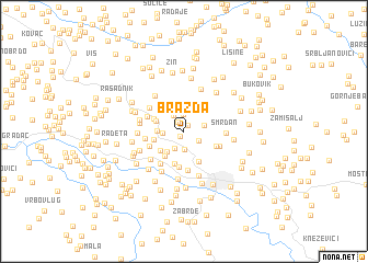 map of Brazda