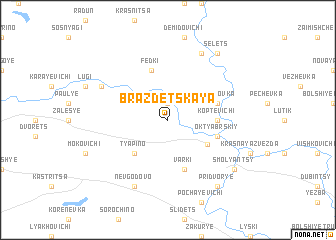 map of Brazdetskaya