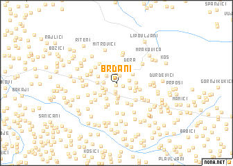 map of Brđani