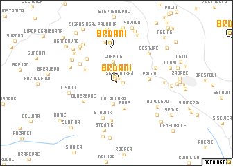 map of Brđani