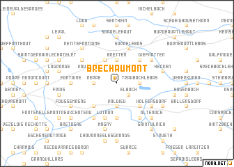 map of Bréchaumont