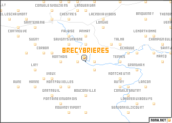 map of Brécy-Brières