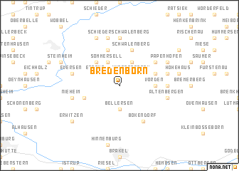 map of Bredenborn