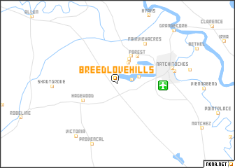 map of Breedlove Hills