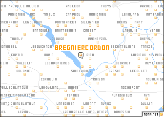 map of Brégnier-Cordon