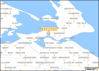 map of Bregnør