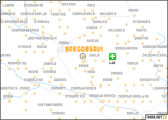 map of Breg ob Savi