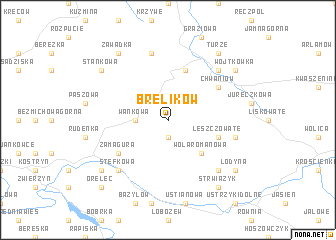 map of Brelików