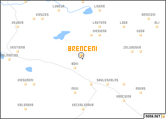 map of Brencēni
