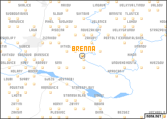 map of Brenná