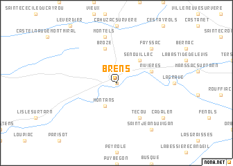 map of Brens