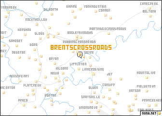 map of Brents Cross Roads