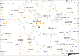 map of Bresje