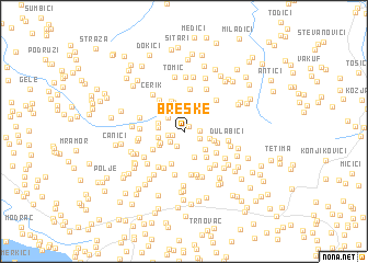 map of Breške
