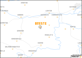 map of Breste