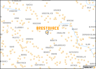 map of Brestovače