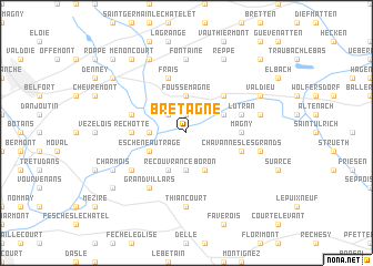 map of Bretagne