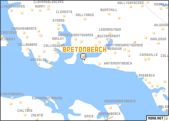 map of Breton Beach