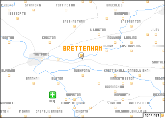 map of Brettenham