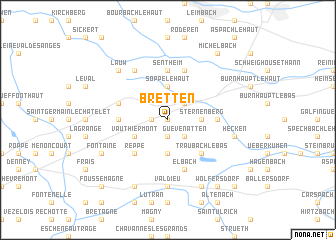 map of Bretten