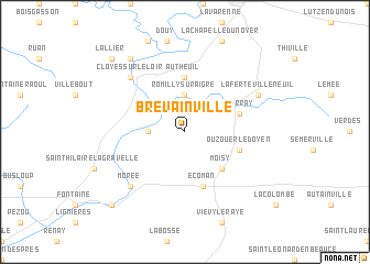 map of Brévainville