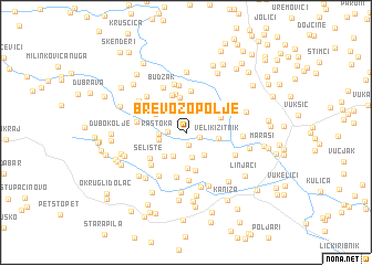 map of Brevozo Polje