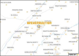 map of Brewer Addition