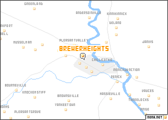 map of Brewer Heights