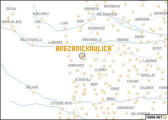map of Brežanička Ulica