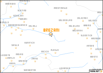 map of Brežani