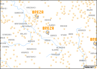 map of Breza