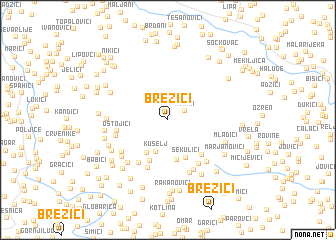 map of Brezići